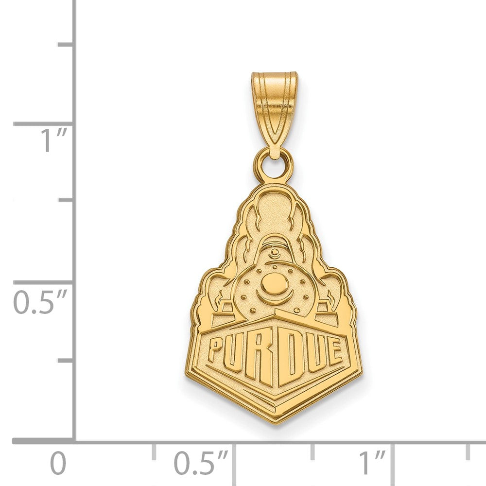 Gold Plated Sterling Silver Logoart Purdue University Boilermakers Train Logo Large Pendant