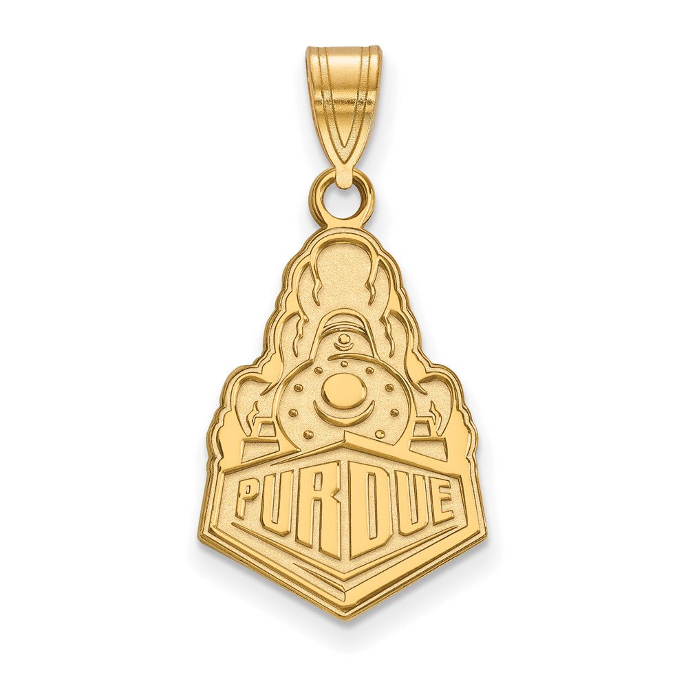 14K Yellow Gold Logoart Purdue University Boilermakers Train Logo Large Pendant