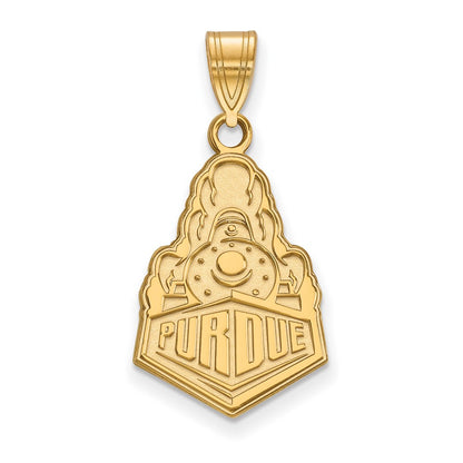 14K Yellow Gold Logoart Purdue University Boilermakers Train Logo Large Pendant
