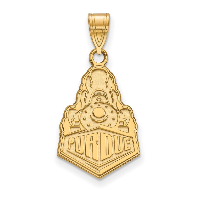 14K Yellow Gold Logoart Purdue University Boilermakers Train Logo Large Pendant