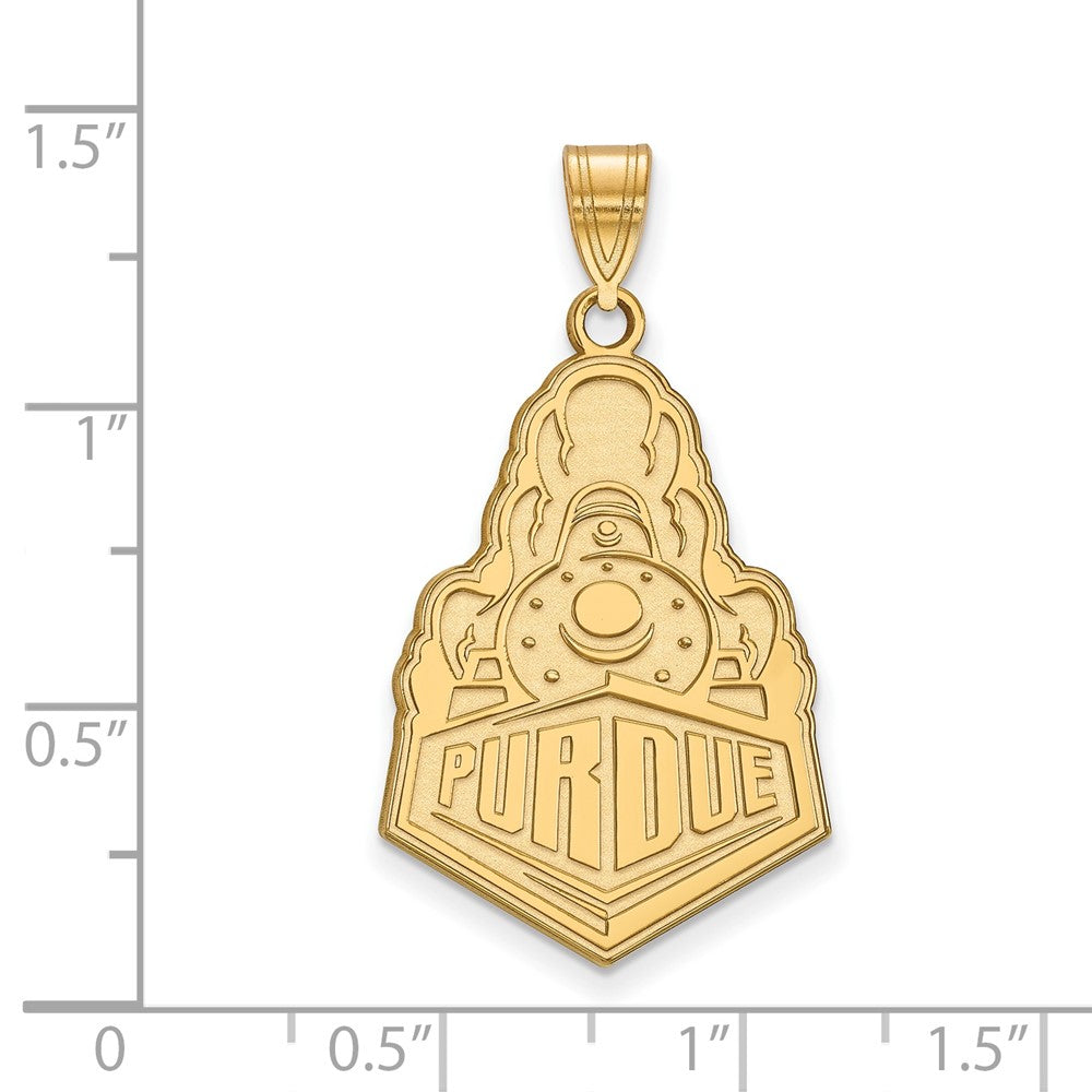 14K Yellow Gold Logoart Purdue University Boilermakers Train Logo Extra Large Pendant