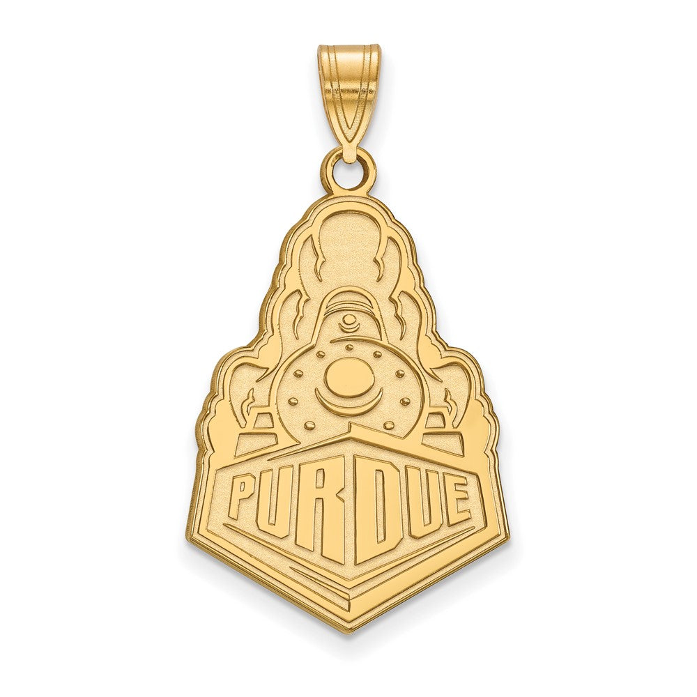 Gold Plated Sterling Silver Logoart Purdue University Boilermakers Train Logo Extra Large Pendant