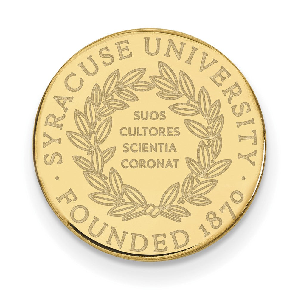 14K Yellow Gold Gold LogoArt Syracuse University Crest Lapel Pin