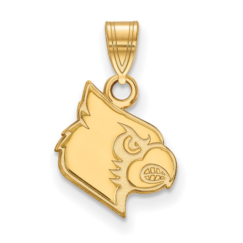 10K Yellow Gold Logoart University Of Louisville Cardinal Small Pendant