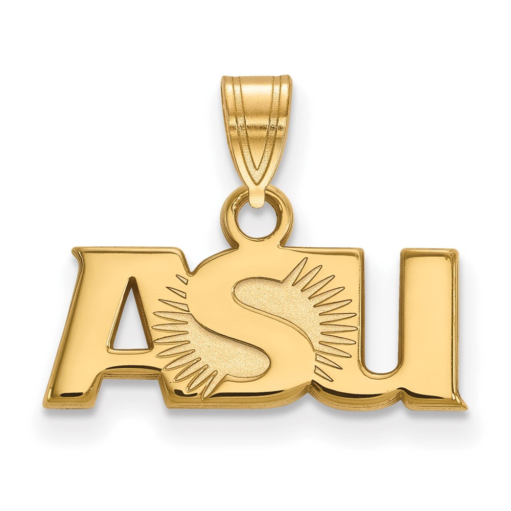 14K Yellow Gold Logoart Arizona State University A S U Small Pendant