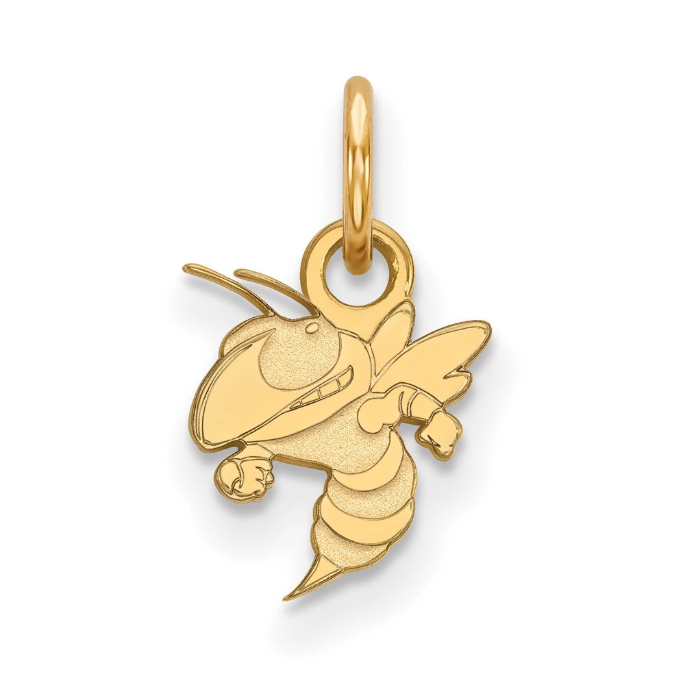Gold Plated Sterling Silver Logoart Georgia Institute Of Technology Yellow Jacket Extra Small Pendant