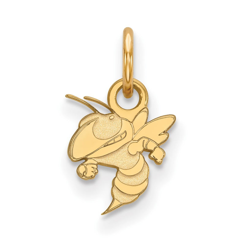 Gold Plated Sterling Silver Logoart Georgia Institute Of Technology Yellow Jacket Extra Small Pendant