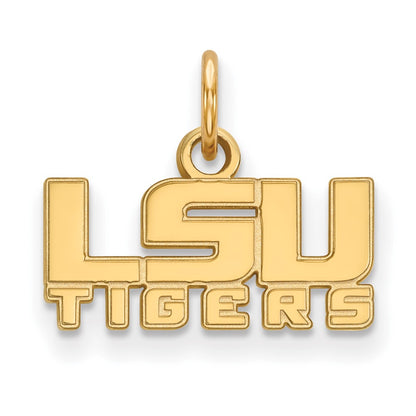 Gold Plated Sterling Silver Logoart Louisiana State University L S U Tigers Extra Small Pendant