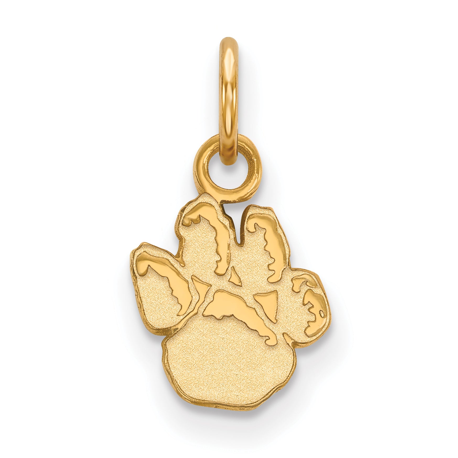10K Yellow Gold Logoart University Of Pittsburgh Panther Paw Extra Small Pendant