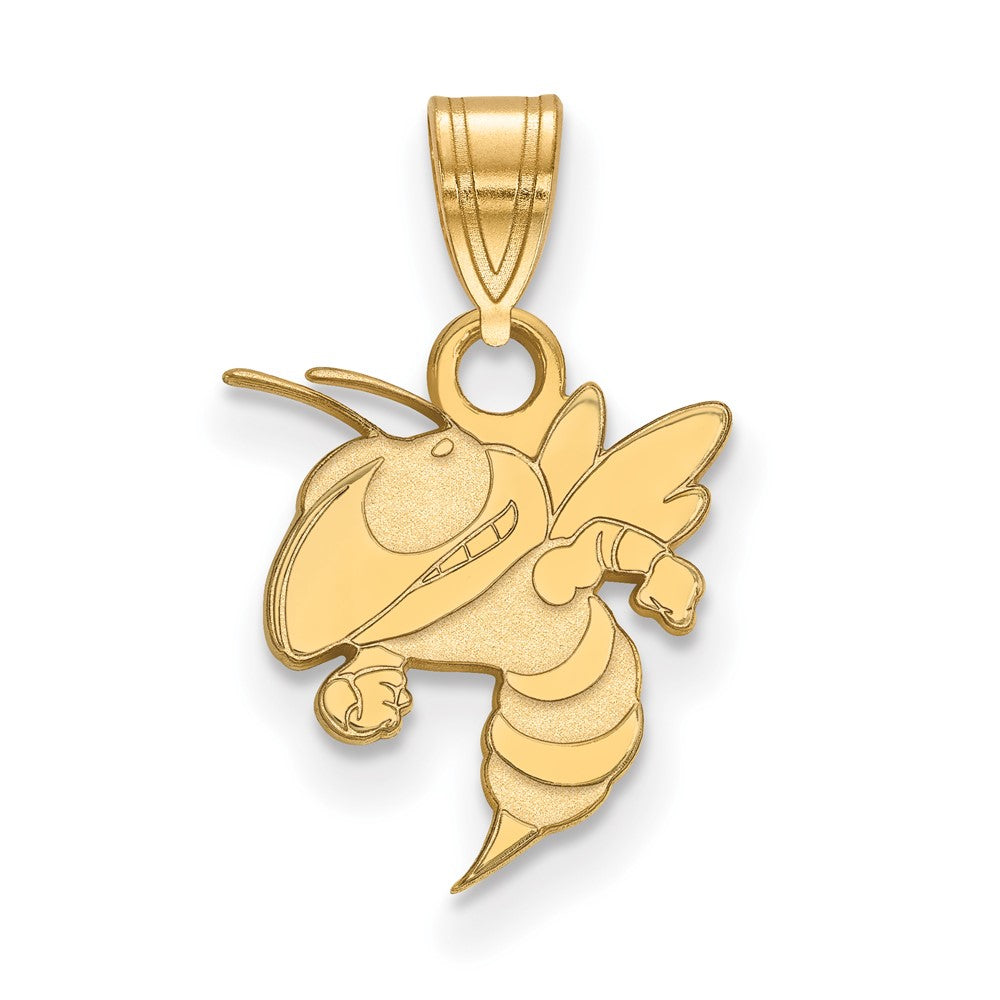 Gold Plated Sterling Silver Logoart Georgia Institute Of Technology Yellow Jacket Small Pendant
