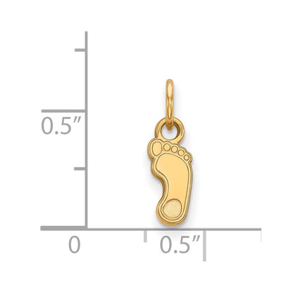 Gold Plated Sterling Silver Logoart University Of North Carolina Tar Heel Extra Small Pendant