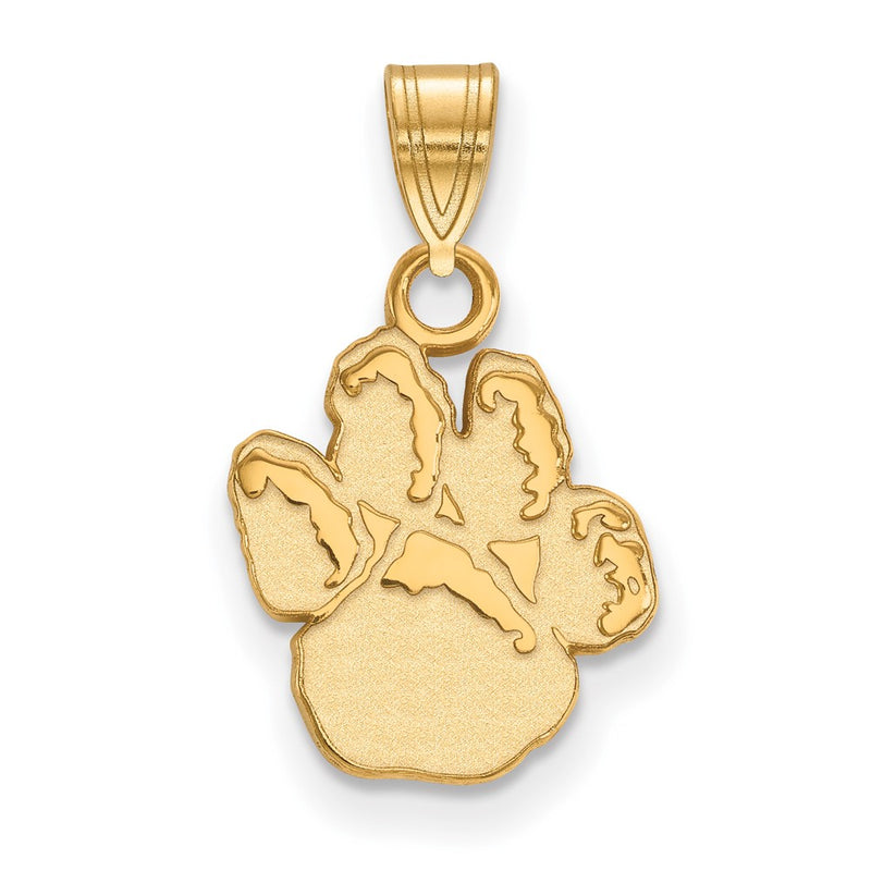 14K Yellow Gold Logoart University Of Pittsburgh Panther Paw Small Pendant