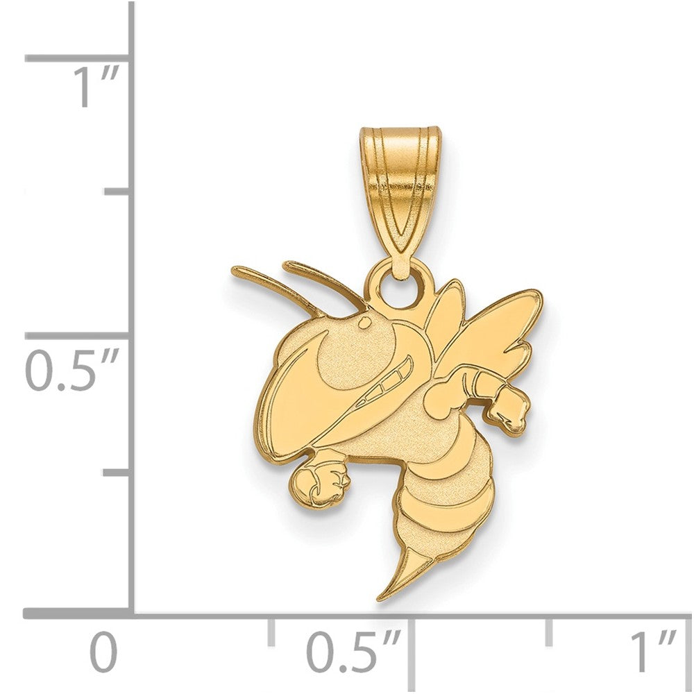 10K Yellow Gold Logoart Georgia Institute Of Technology Jacket Medium Pendant