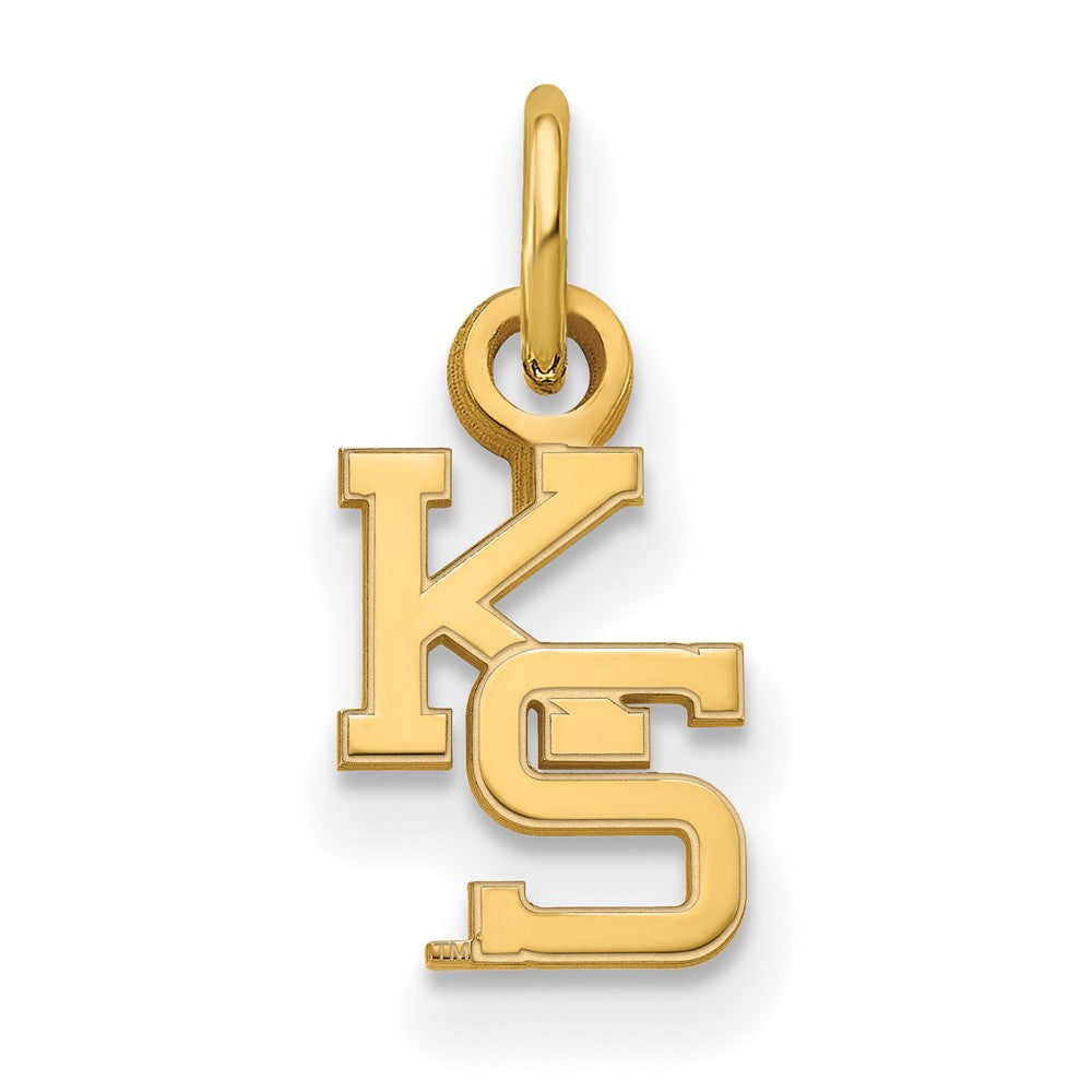 Gold Plated Sterling Silver Logoart Kansas State University K S Extra Small Pendant