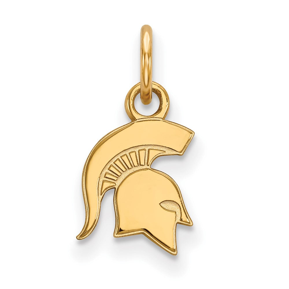 14K Yellow Gold Logoart Michigan State University Spartan Extra Small Pendant