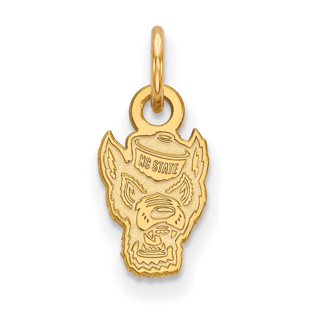 Gold Plated Sterling Silver Logoart North Carolina State University Wolf Extra Small Pendant