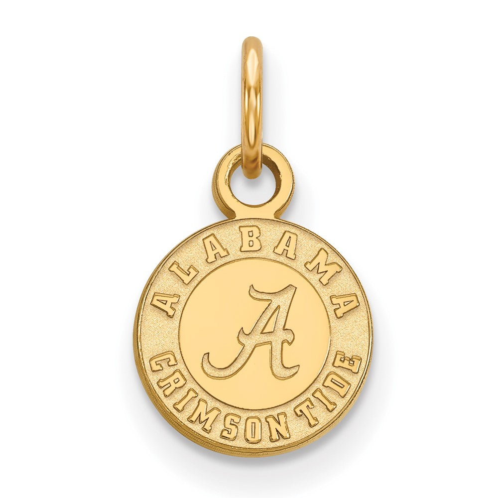 14K Yellow Gold Logoart University Of Alabama Crimson Tide Extra Small Disc Pendant