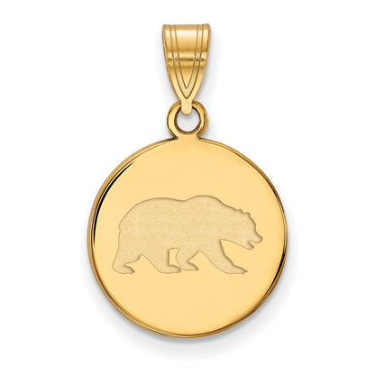 10K Yellow Gold Logoart University Of California Berkeley Bear Medium Disc Pendant