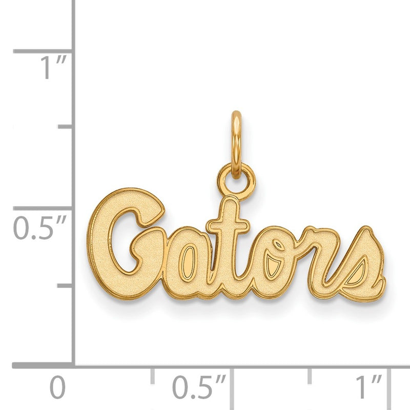 10K Yellow Gold Logoart University Of Florida Gators Script Extra Small Pendant