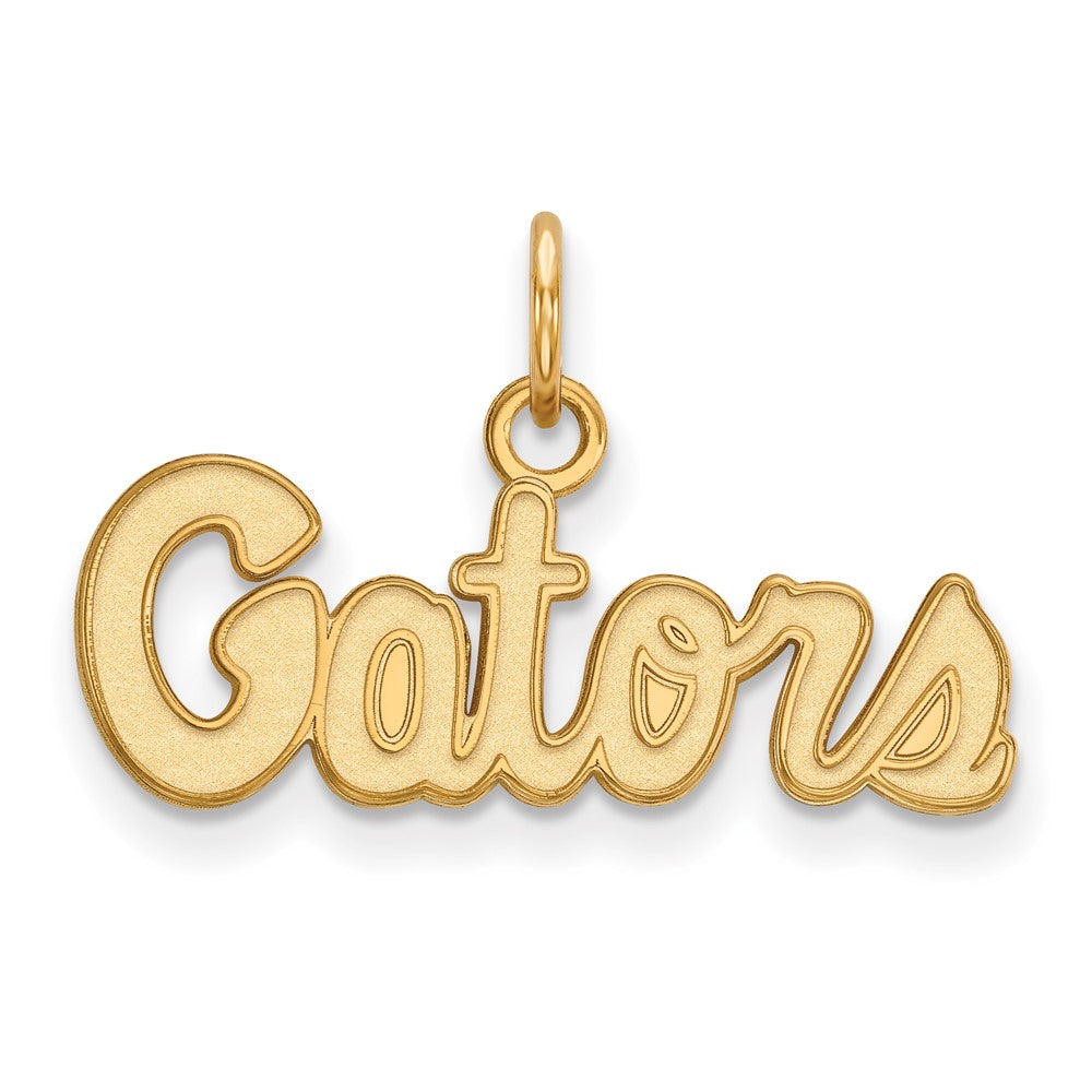 Gold Plated Sterling Silver Logoart University Of Florida Gators Script Extra Small Pendant