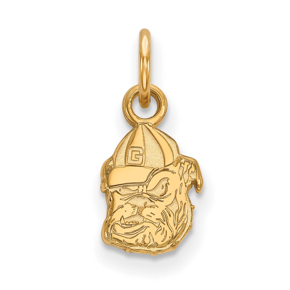 Gold Plated Sterling Silver Logoart University Of Georgia Bulldog Extra Small Pendant