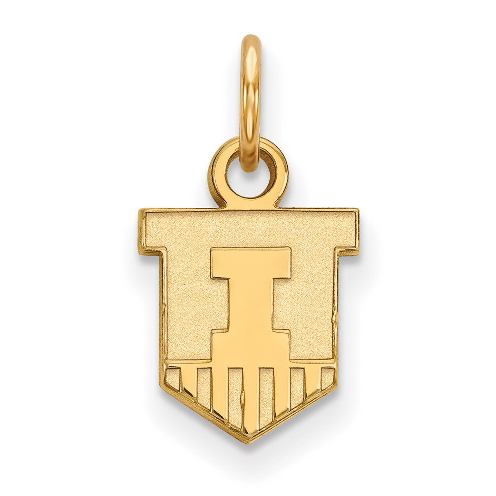Gold Plated Sterling Silver Logoart University Of Illinois Victory Badge Extra Small Pendant
