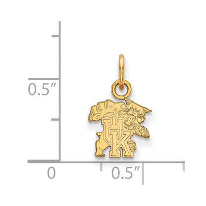 14K Yellow Gold Logoart University Of Kentucky U K Wildcat Extra Small Pendant