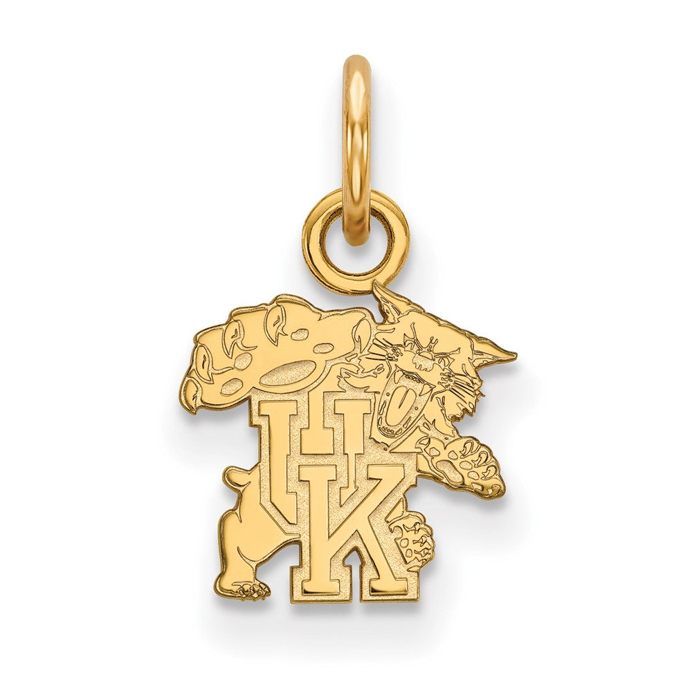 Gold Plated Sterling Silver Logoart University Of Kentucky U K Wildcat Extra Small Pendant