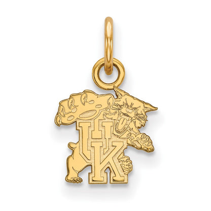 10K Yellow Gold Logoart University Of Kentucky U K Wildcat Extra Small Pendant