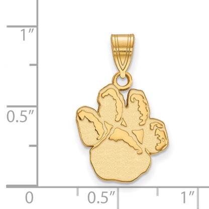 10K Yellow Gold Logoart University Of Pittsburgh Panther Paw Medium Pendant