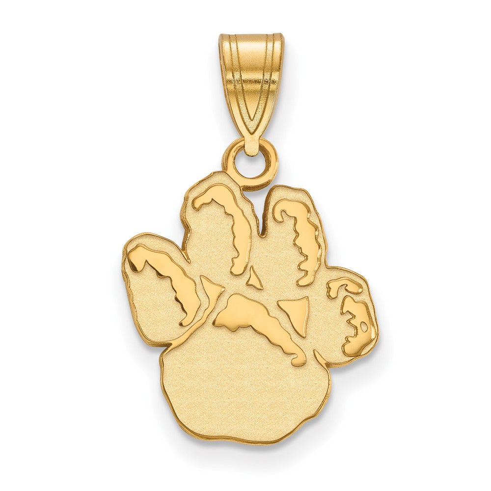 Gold Plated Sterling Silver Logoart University Of Pittsburgh Panther Paw Medium Pendant