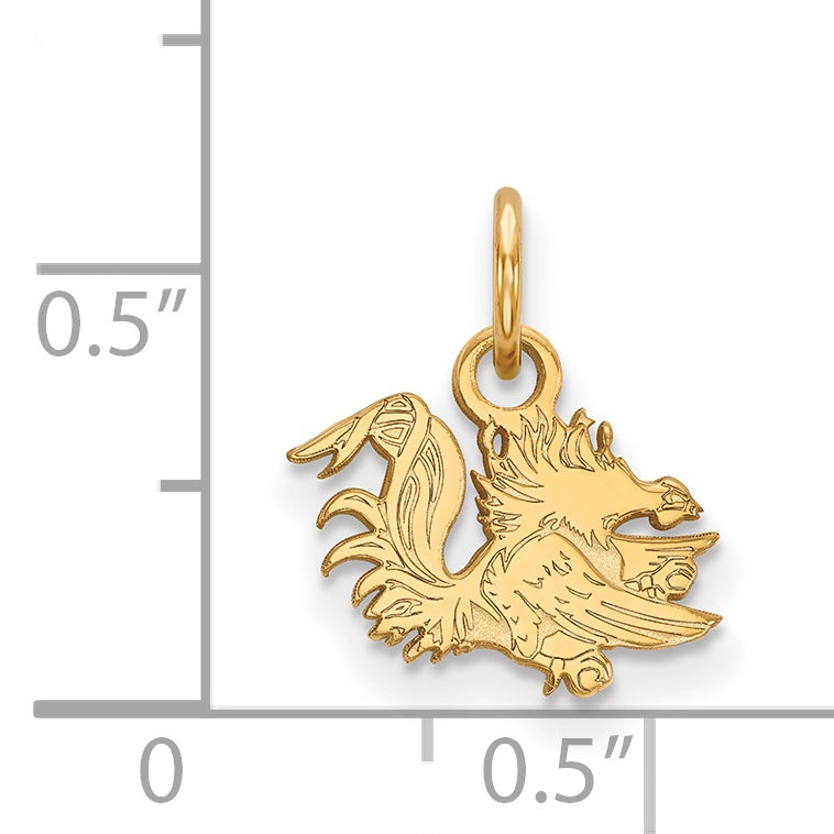 10K Yellow Gold Logoart University Of South Carolina Gamecock Extra Small Pendant