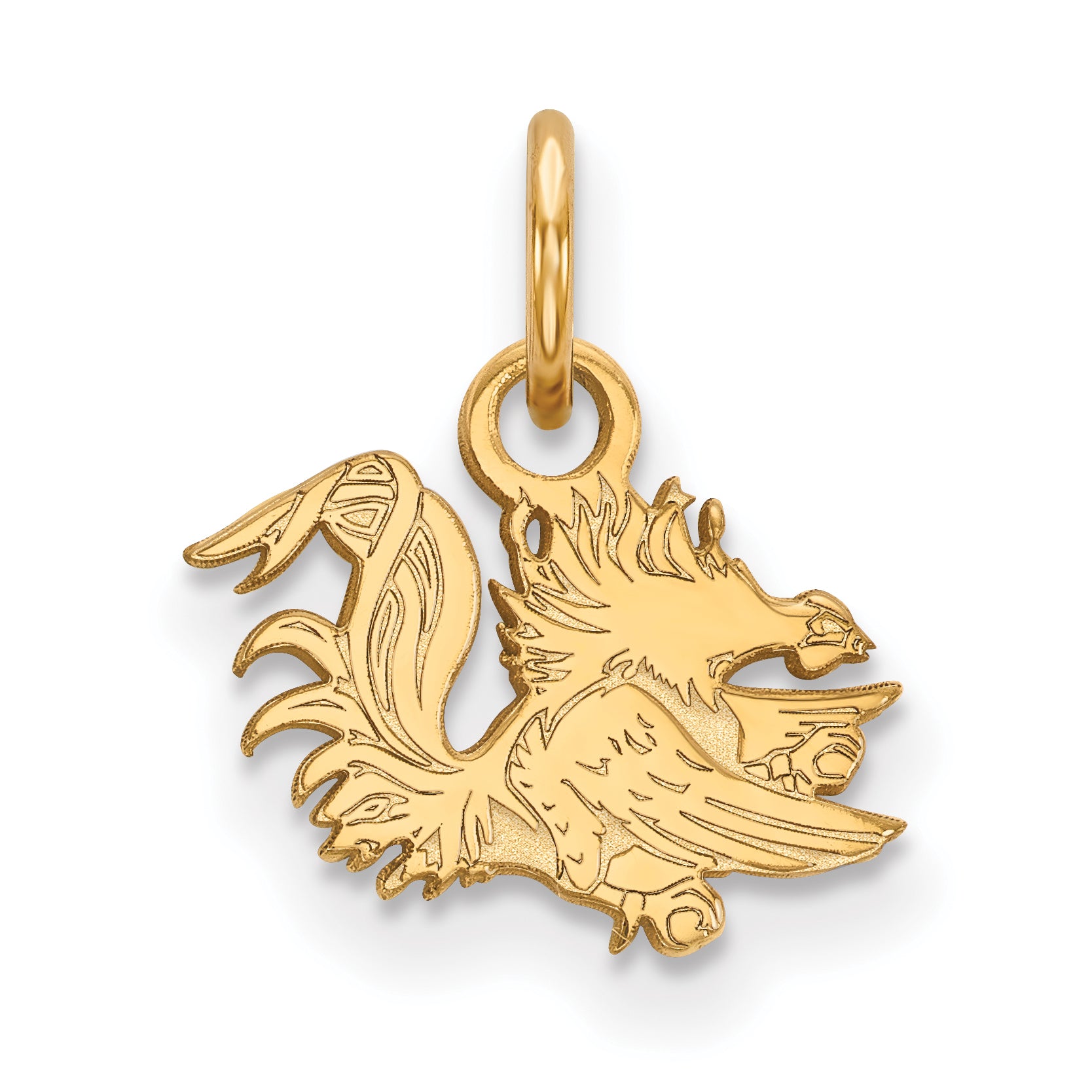 10K Yellow Gold Logoart University Of South Carolina Gamecock Extra Small Pendant