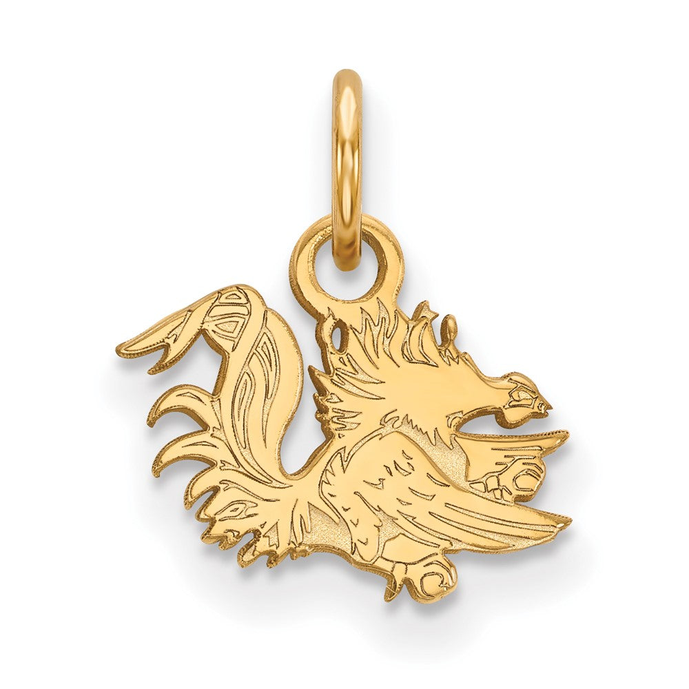 Gold Plated Sterling Silver Logoart University Of South Carolina Gamecock Extra Small Pendant