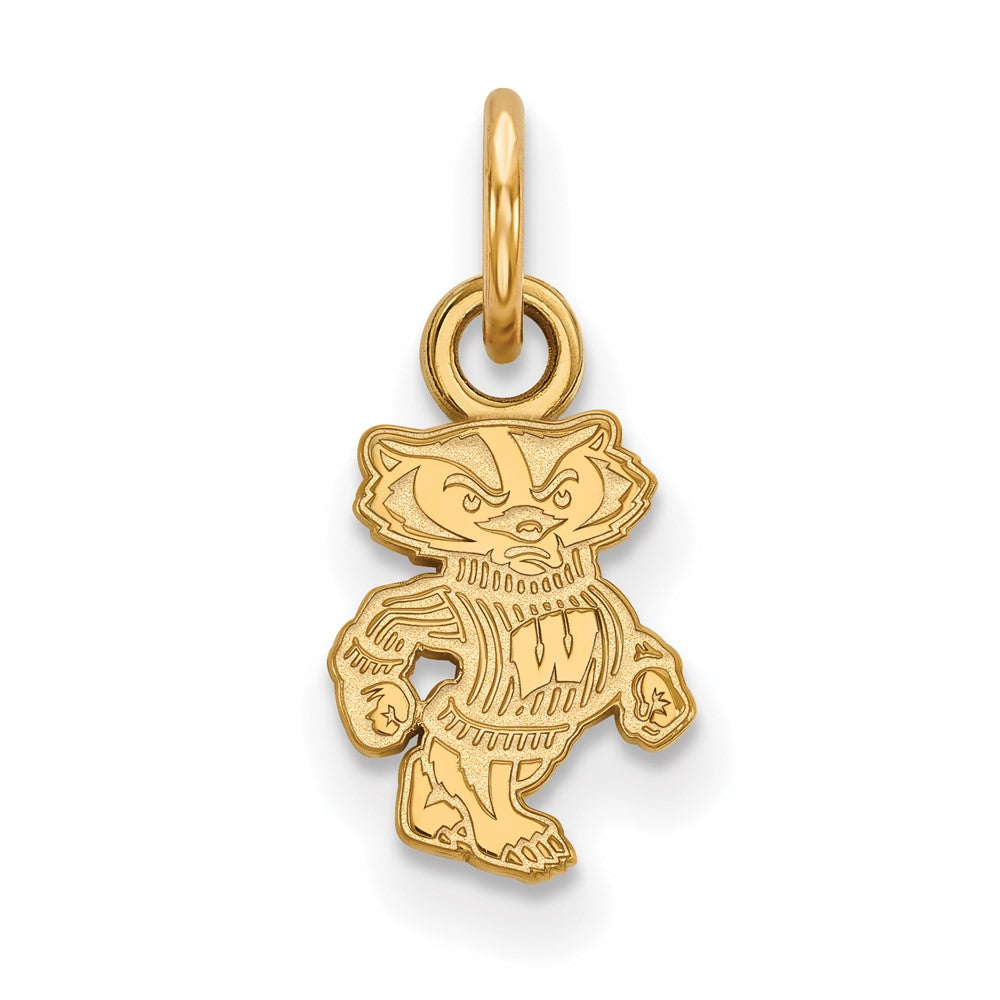 14K Yellow Gold Logoart University Of Wisconsin Badger Extra Small Pendant