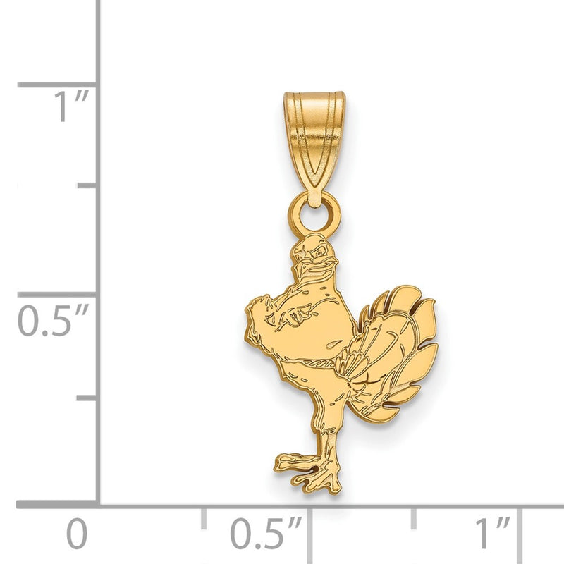 10K Yellow Gold Logoart Virginia Tech Hokiebird Medium Pendant