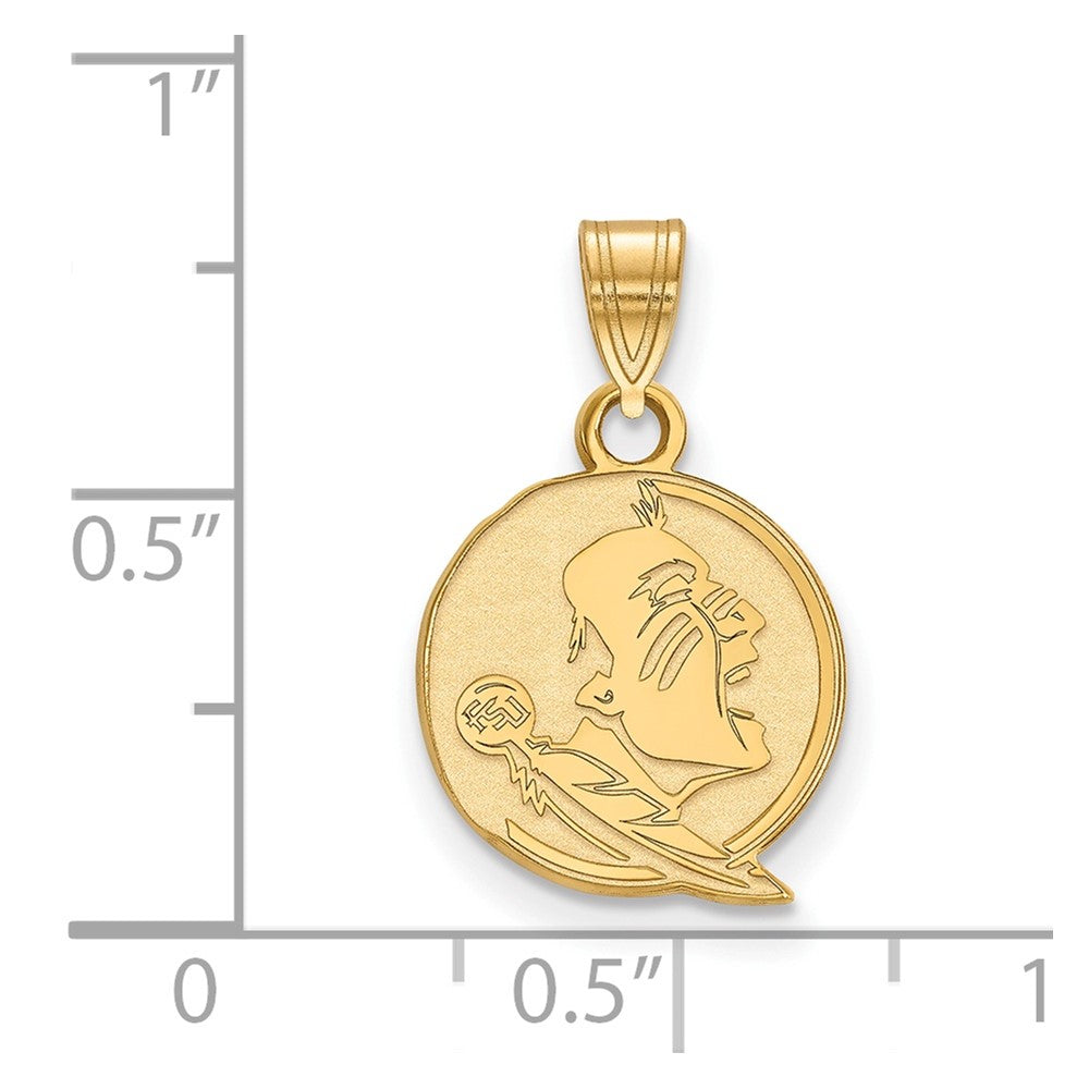 14K Yellow Gold Logoart Florida State University Seminole Small Pendant