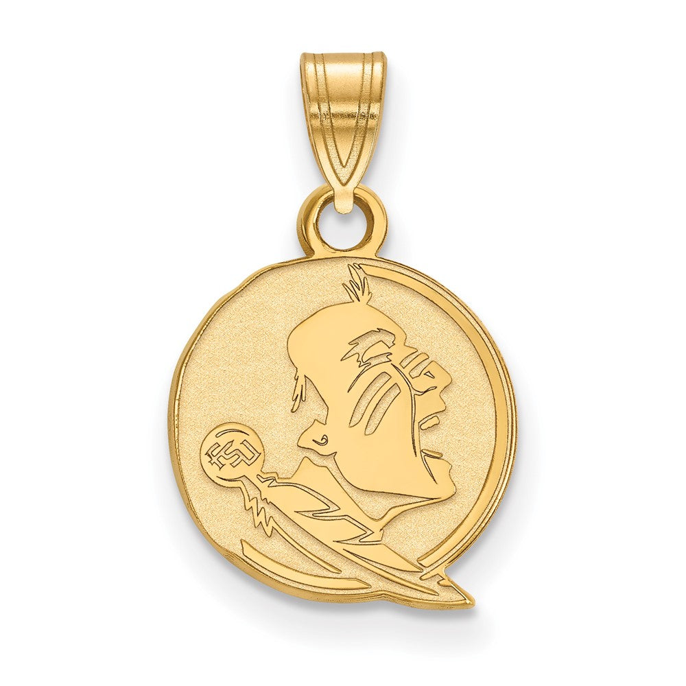 14K Yellow Gold Logoart Florida State University Seminole Small Pendant