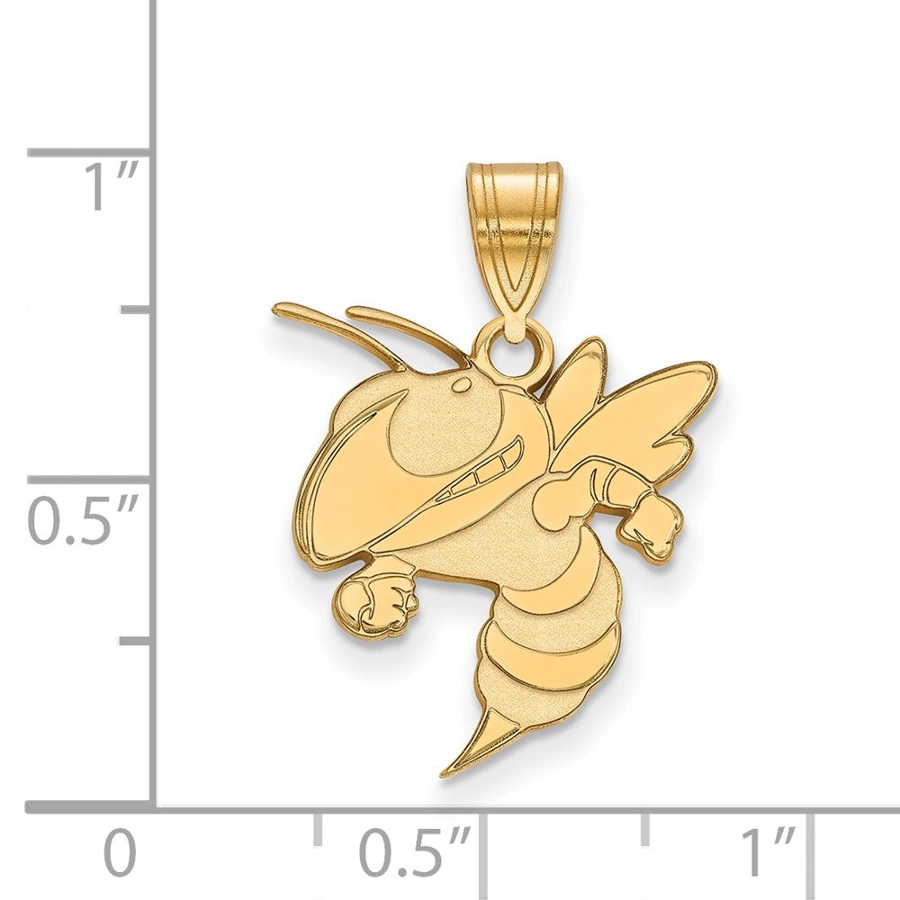 14K Yellow Gold Logoart Georgia Institute Of Technology Jacket Large Pendant
