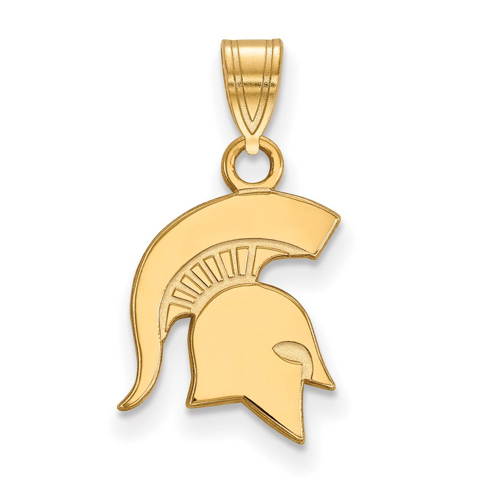 14K Yellow Gold Logoart Michigan State University Spartan Small Pendant