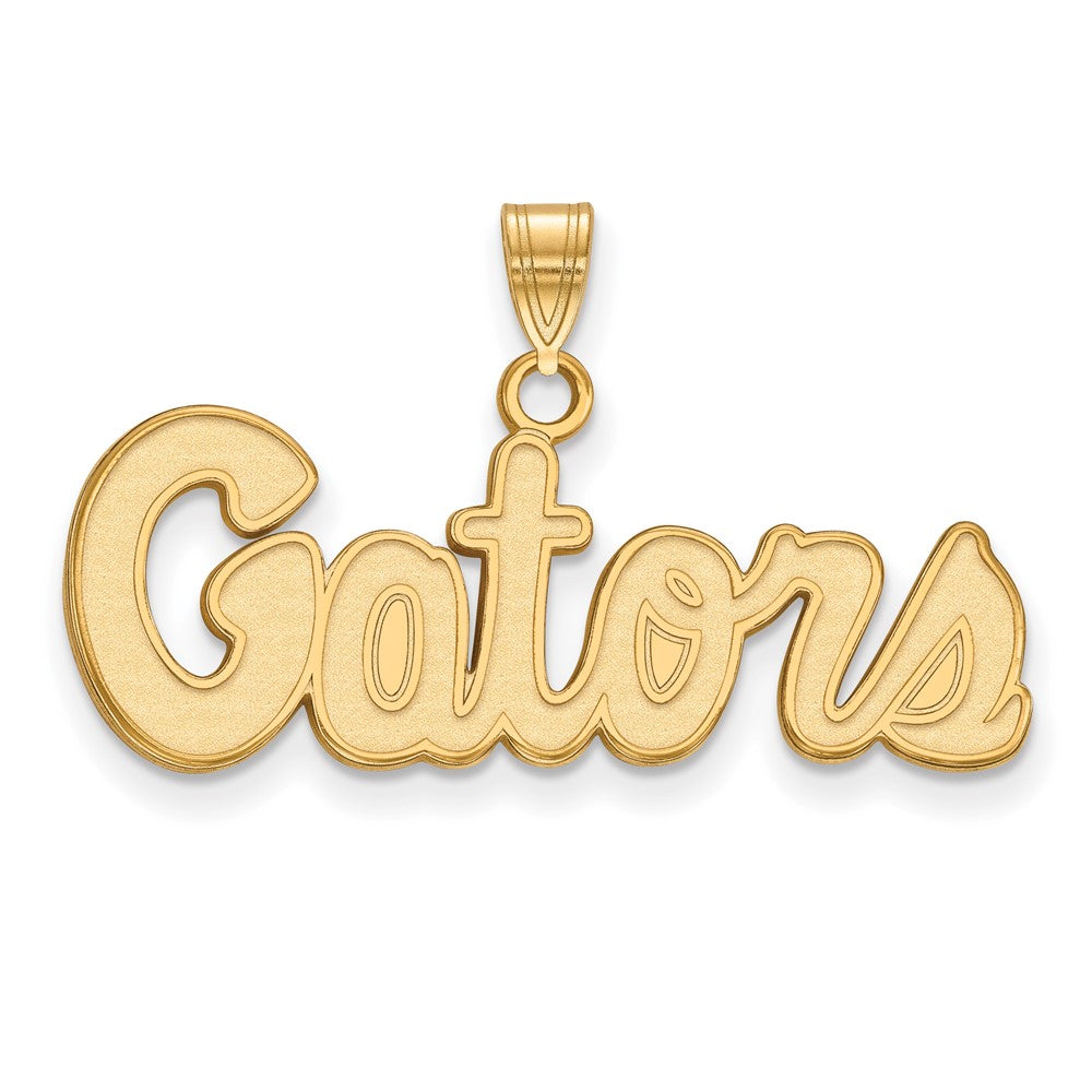 14K Yellow Gold Logoart University Of Florida Gators Script Small Pendant