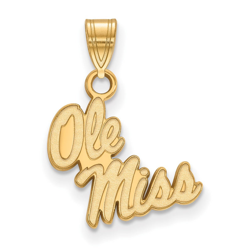 10K Yellow Gold Logoart University Of Mississippi Ole Miss Small Pendant