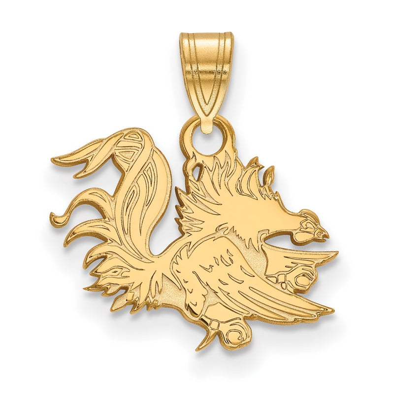 10K Yellow Gold Logoart University Of South Carolina Gamecock Small Pendant