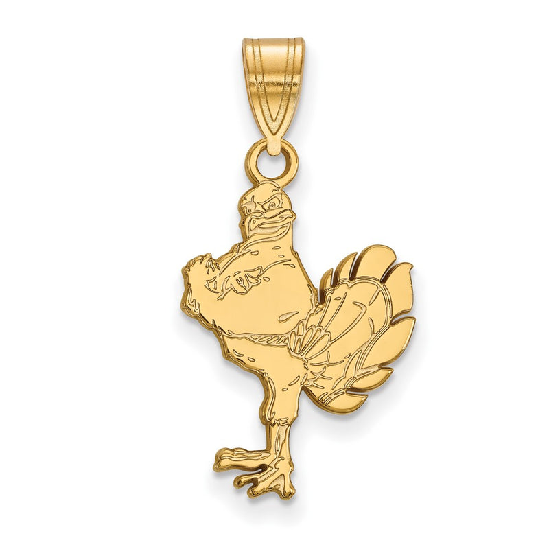 14K Yellow Gold Logoart Virginia Tech Hokiebird Large Pendant