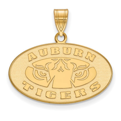 10K Yellow Gold Logoart Auburn Tigers Medium Pendant
