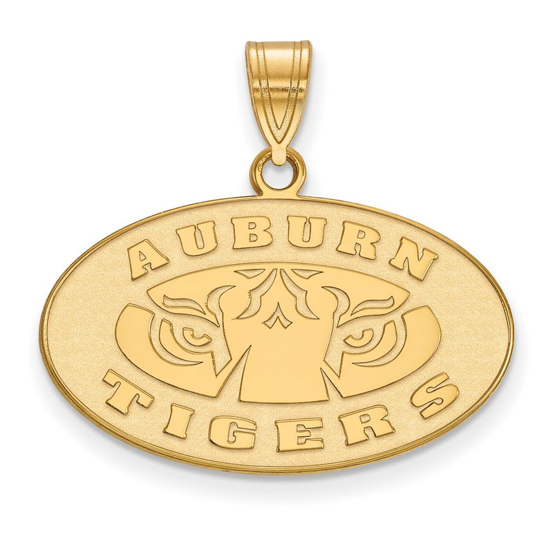 Gold Plated Sterling Silver Logoart Auburn Tigers Medium Pendant