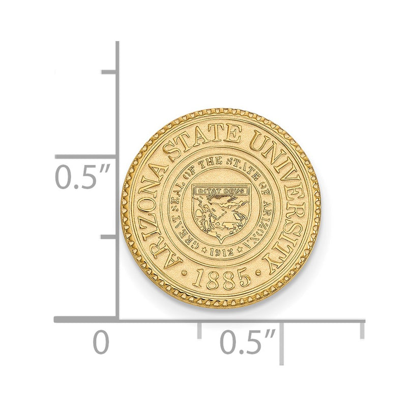 14K Yellow Gold Gold LogoArt Arizona State University Crest Lapel Pin
