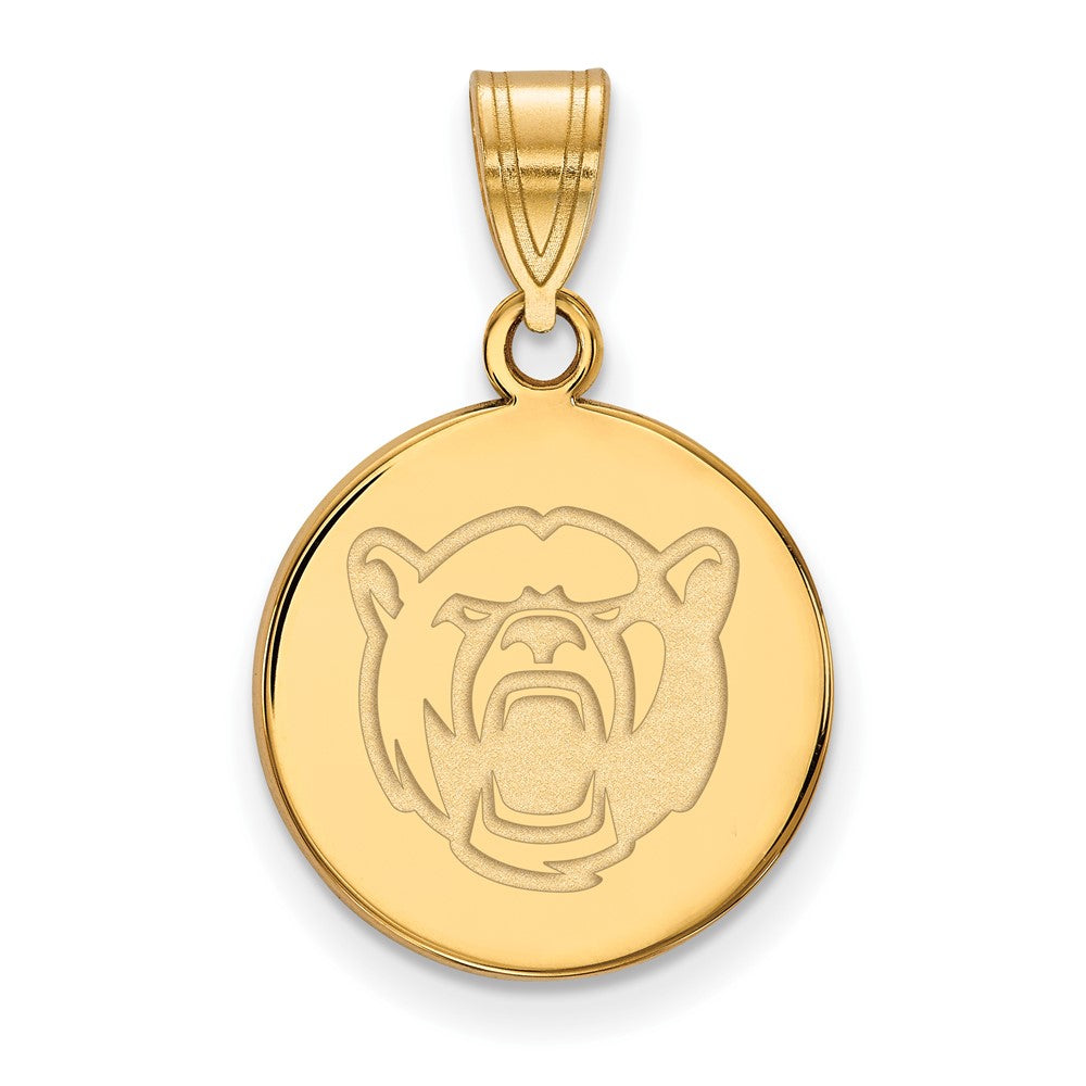 10K Yellow Gold Logoart Baylor University Medium Disc Pendant