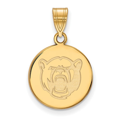 10K Yellow Gold Logoart Baylor University Medium Disc Pendant