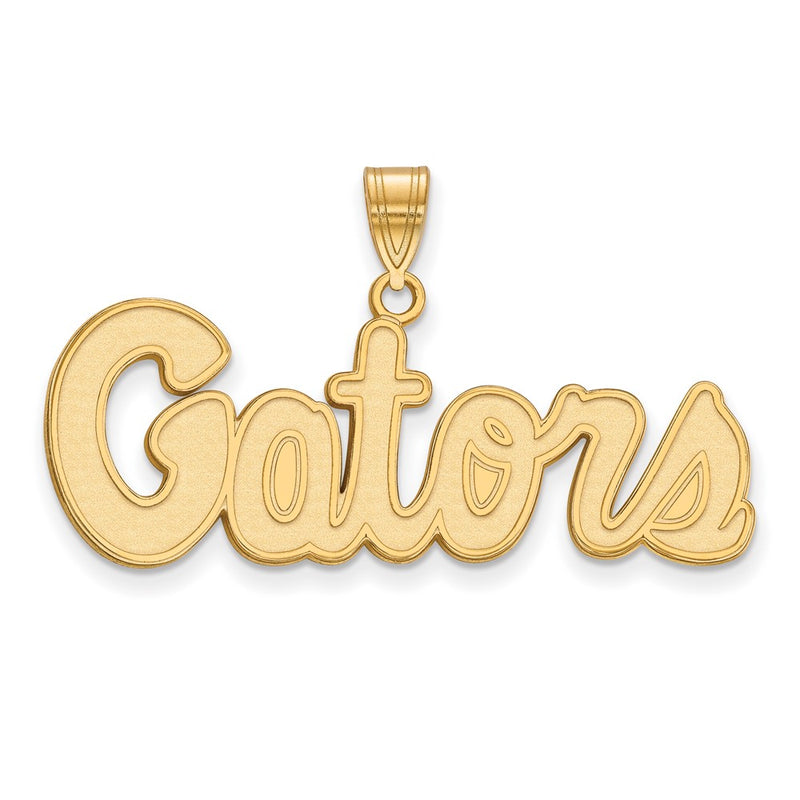 10K Yellow Gold Logoart University Of Florida Gators Script Medium Pendant